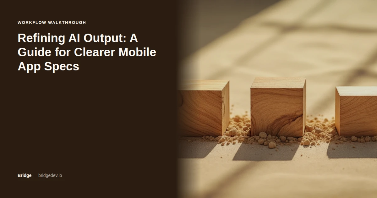 Refining AI Output: A Guide for Clearer Mobile App Specs
