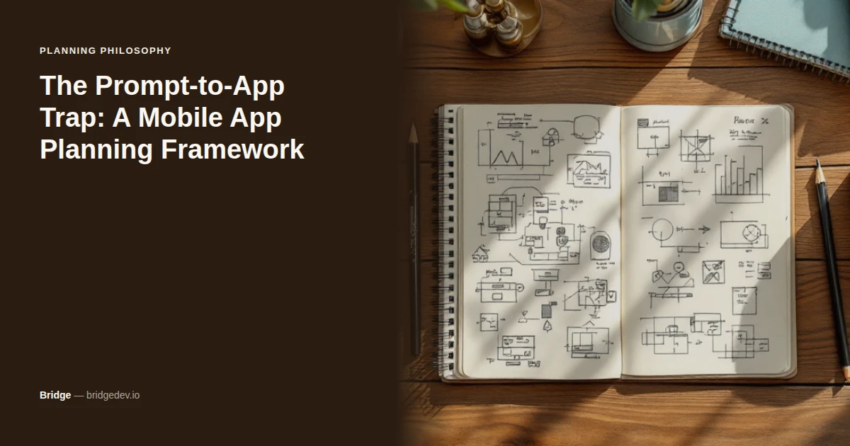 The Prompt-to-App Trap: A Mobile App Planning Framework